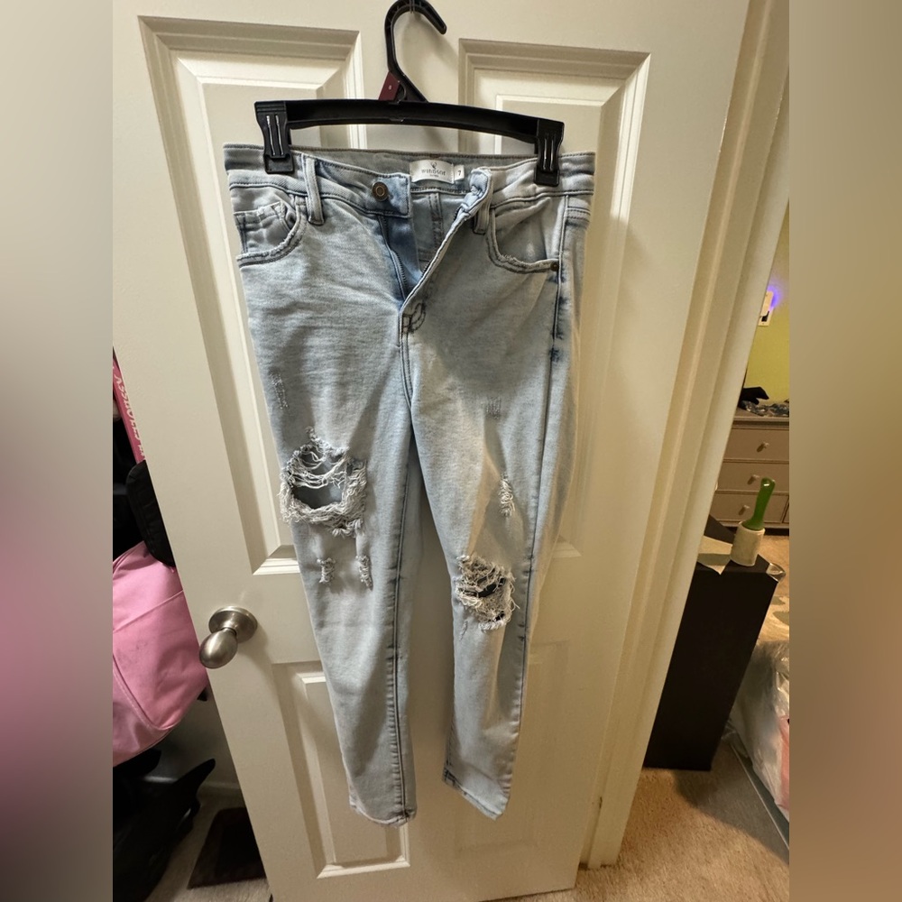 Windsor Light Blue Distressed Skinny Jeans